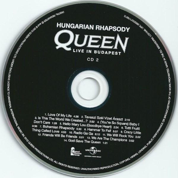 Queen  Hungarian Rhapsody; Live In Budapest : CD2